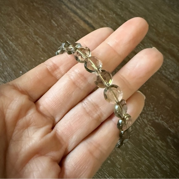 Alex and Ani Gold and Smoke Crystal Beaded Bracelet - Picture 2 of 4